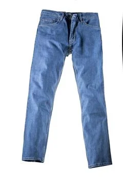 An isolated denim jeans Stock Photos