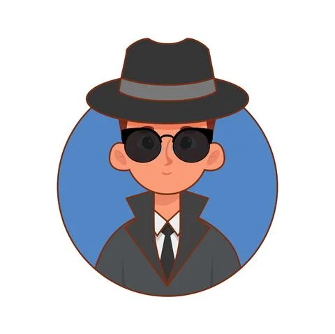 Isolated detective logo Stock Illustration