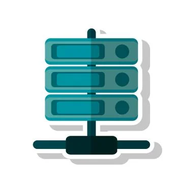 Isolated device and data base design Illustrazione stock