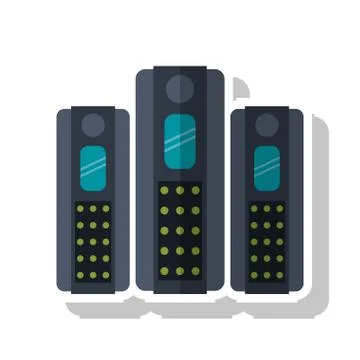 Isolated device and data base design Stock Illustration