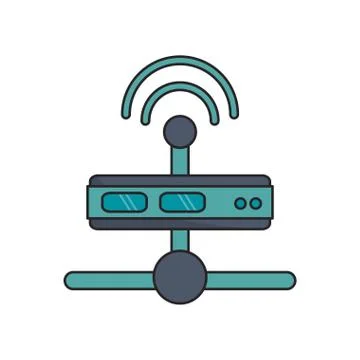 Isolated device and data base design Illustrazione stock
