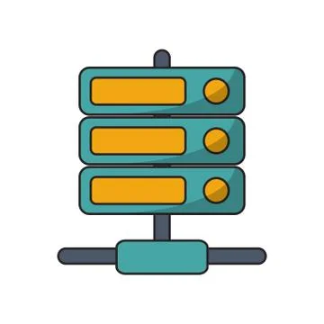 Isolated device and data base design Stock Illustration