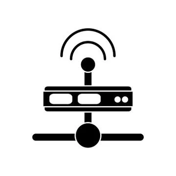 Isolated device and data base design Stock Illustration