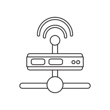 Isolated device and data base design Stock Illustration
