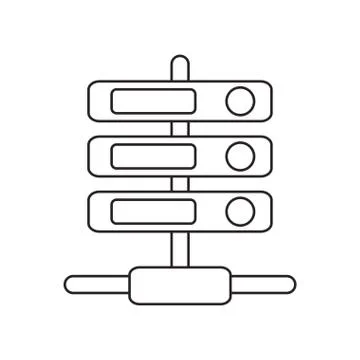 Isolated device and data base design Stock Illustration