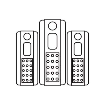 Isolated device and data base design Stock Illustration