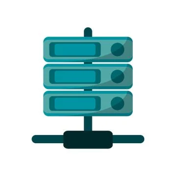 Isolated device and data base design Illustrazione stock