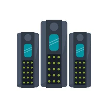 Isolated device and data base design Stock Illustration