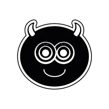 Isolated devil face cartoon Illustrazione stock