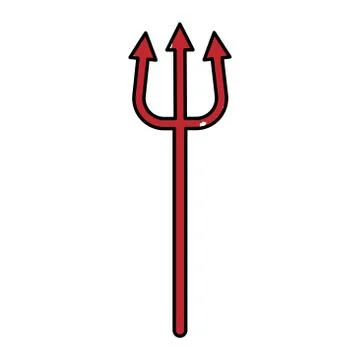 Isolated devil fork icon Stock Illustration