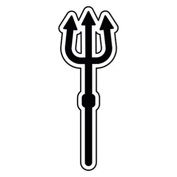 Isolated devil fork icon Stock Illustration