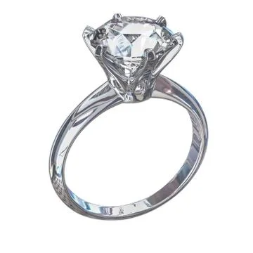 Isolated diamond ring Stock Illustration