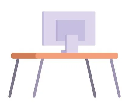 Isolated digital computer on desk vector design Stock Illustration