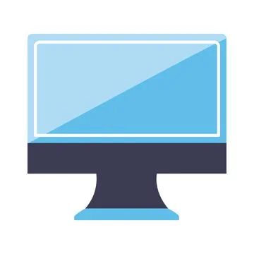 Isolated digital computer Stock Illustration