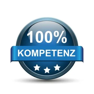 Isolated digital illustration of a competence award sign Stock Illustration