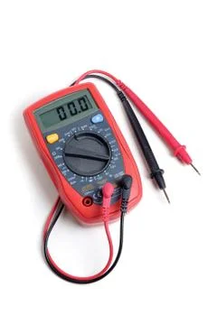 Isolated digital multimeter Stock Photos