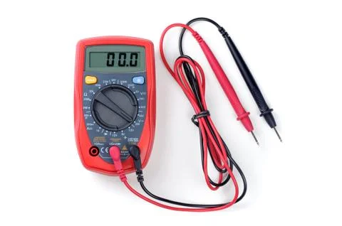 Isolated digital multimeter Stock Photos