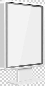 Isolated digital stand mockup for information, advertising, and entertainme.. Stock Illustration