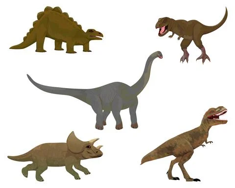 Isolated dinosaur on white background vector design Stock Illustration