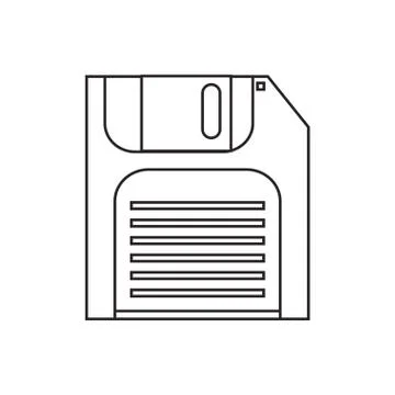 Isolated diskette technology design Stock Illustration