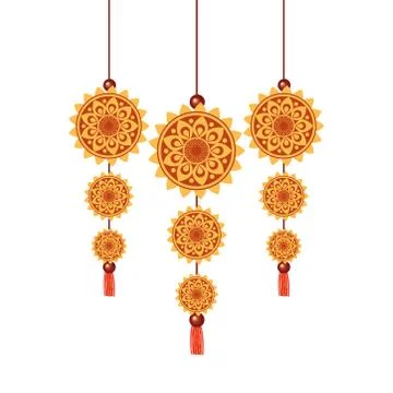 Isolated diwali amulets vector design Illustrazione stock