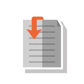 Isolated document and arrow design イラスト素材