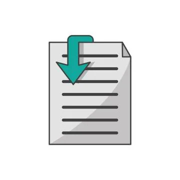 Isolated document and arrow design Stock Illustration