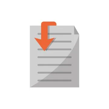 Isolated document and arrow design Stockillustratie