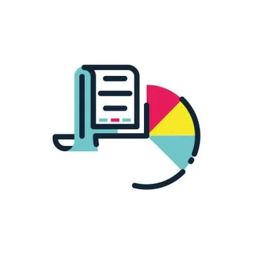 Isolated document and cake vector design 스톡 일러스트