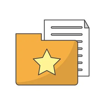 Isolated document and file design Stock Illustration