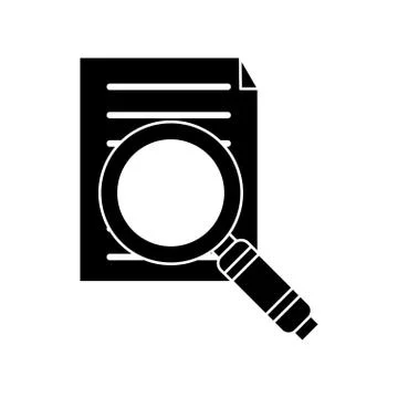 Isolated document and lupe design Stock Illustration