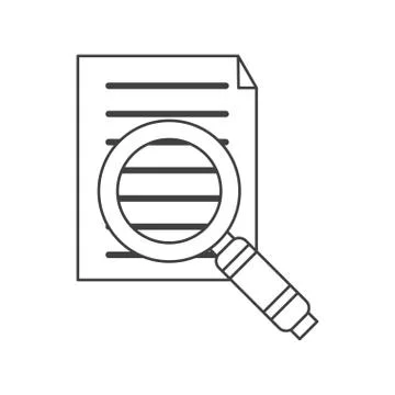 Isolated document and lupe design Stockillustratie