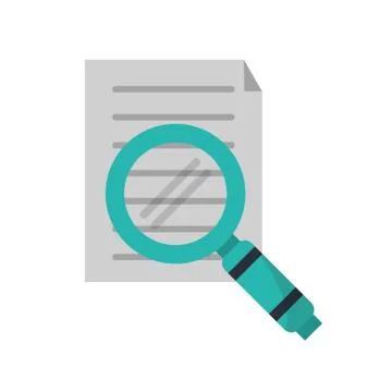 Isolated document and lupe design イラスト素材