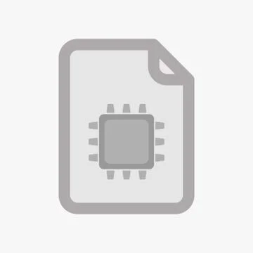 Isolated document with a cpu Stock Illustration