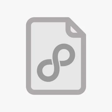 Isolated document with an infinite sign Stock Illustration