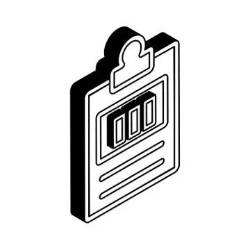 Isolated document isometric line style icon vector design Stockillustratie