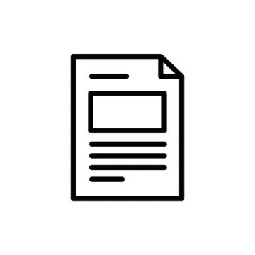 Isolated document line vector design Illustrazione stock