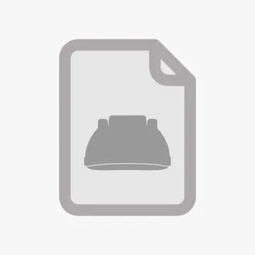 Isolated document with a work helmet Illustrazione stock