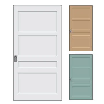 Isolated Doors - Vector Illustration Stock Illustration