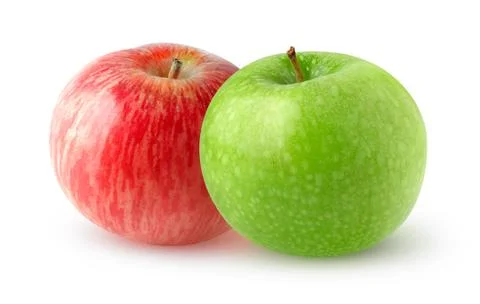 Isolated double apples Stock Photos