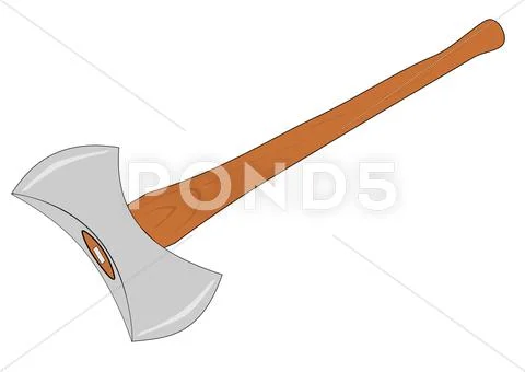 Isolated double bladed axe vector Stock Illustration