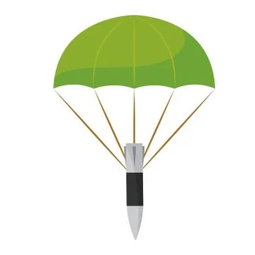 Isolated down bomb icon Stock Illustration
