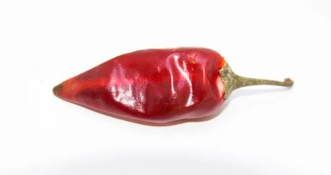 Isolated dried pepper on white Foto stock