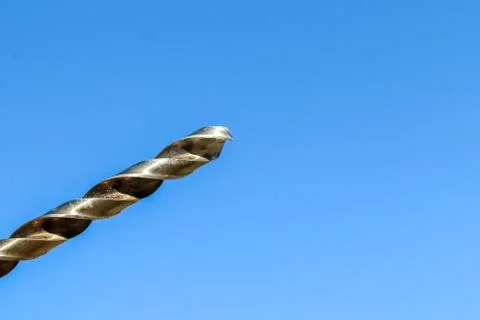 The Isolated Drill Bits with the Blue Sky Background Stock Photos