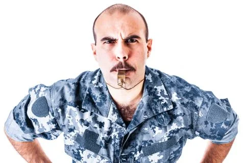 Isolated Drill Sergeant Stock Photos