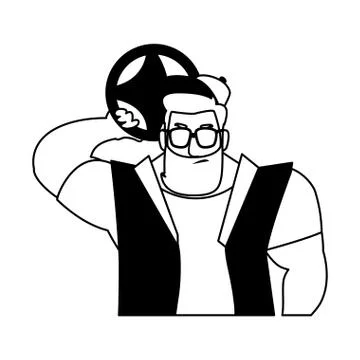 Isolated driver person vector design Stock Illustration