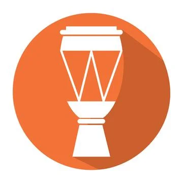 Isolated drum icon Flat design Musical instrument Vector Illustrazione stock