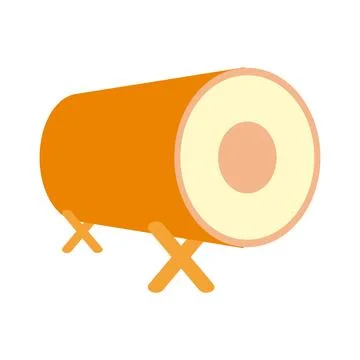 Isolated drum on a white background, Vector illustration. Eps 10. drum icon Stock Illustration