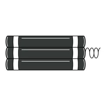 Isolated dynamite bomb Stockillustratie