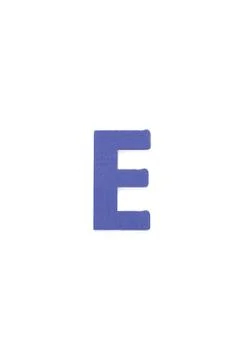 Isolated E capital letter Stock Photos